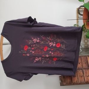 American eagle cropped embroidered tee